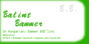 balint bammer business card